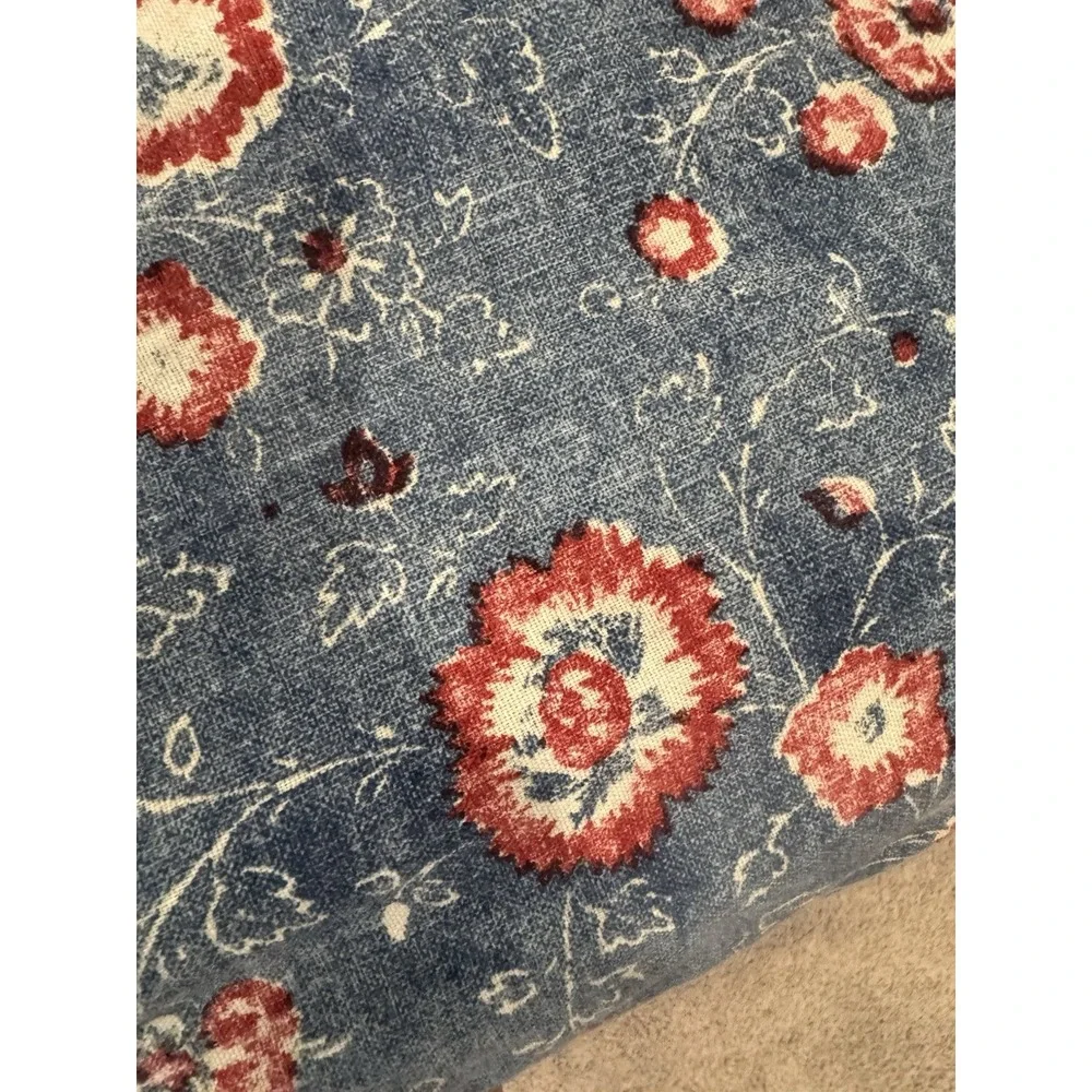 Ralph Lauren Indigo Traveler King Cotton Comforter Floral Cottagecore